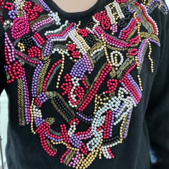 Hand Beaded Sweater - unique - Picture 4 of 5